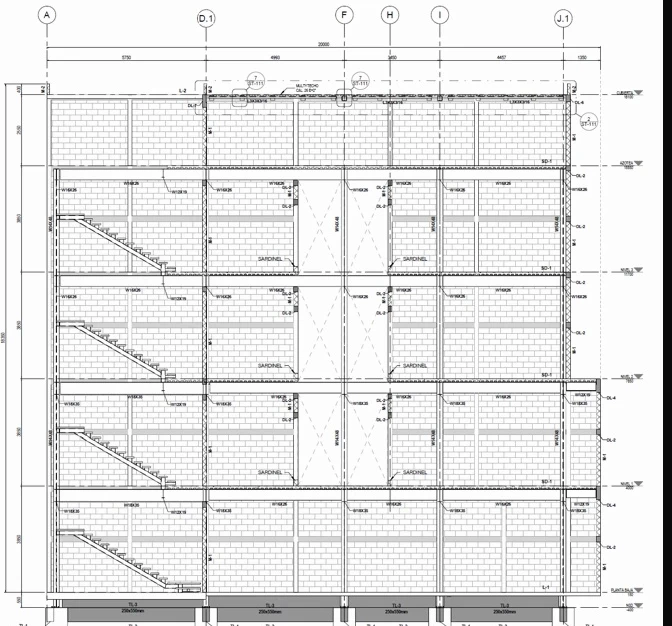 Planos arquitectónicos y estructura
